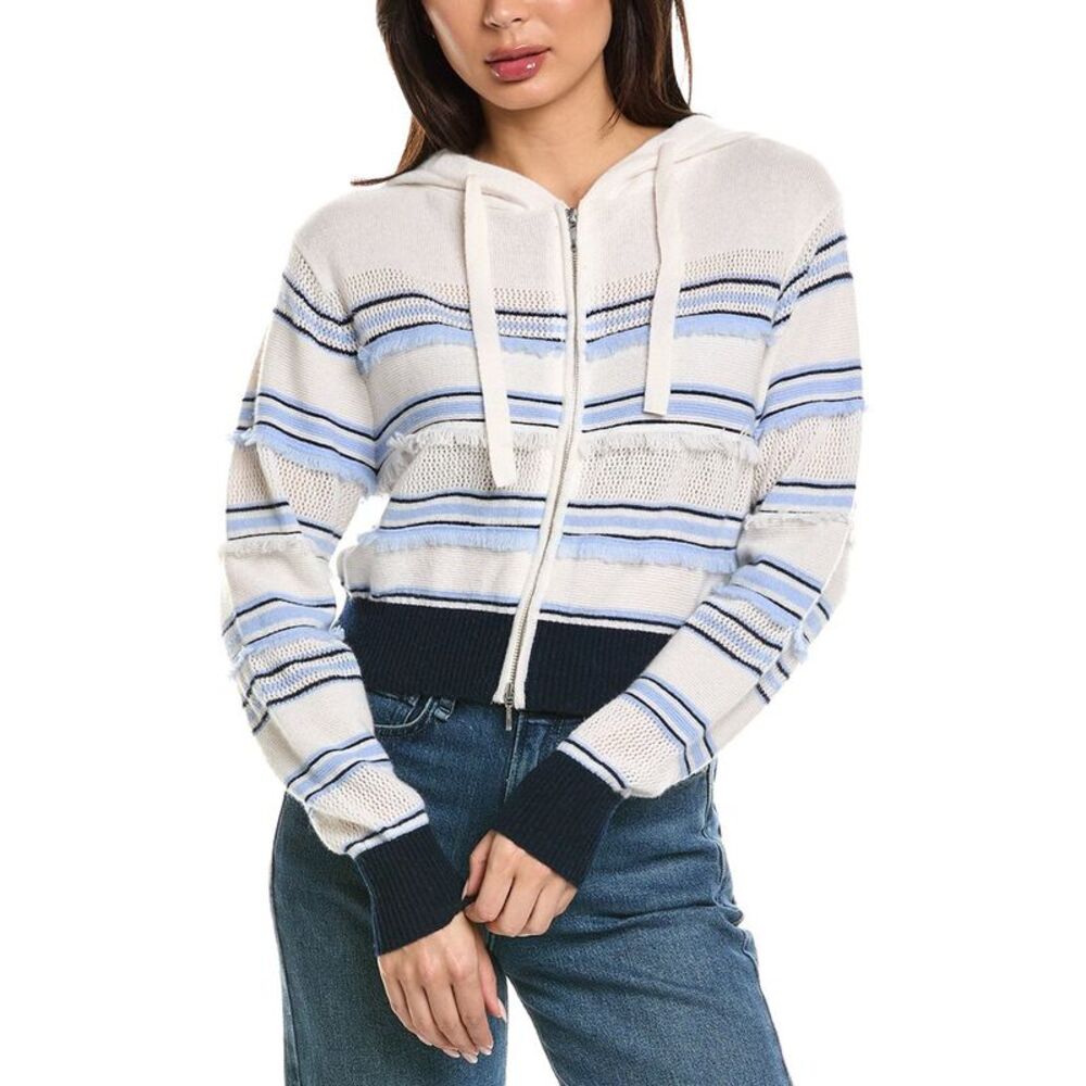 Brodie Cashmere Womens  Handbag Stripe 100% Cashmere Hoodie